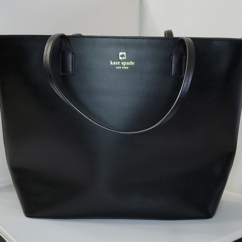 Kate Spade Black Leather Tote Bag